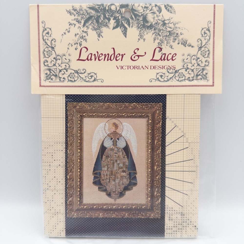 Vintage Lavender & Lace Angel of Love NIP Cross Stitch Pattern L&L 25 Victorian